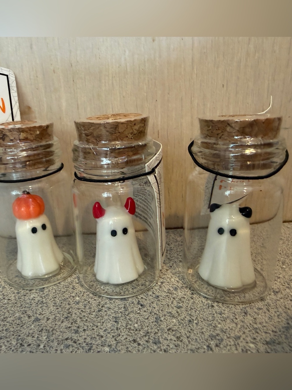 Set of 3 New Target Bullseye Mini Ghost Potion Glass Bottles Halloween 2026